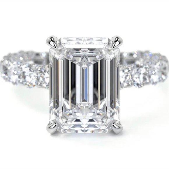 NEW DIAMOND S925 STERLING SILVER ENGAGEMENT RING, BEAUTIFUL RING, SHINY RING. - Picture 8 of 9